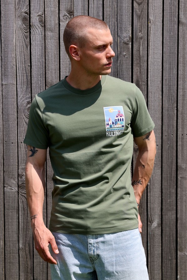 Afbeelding van TS PORTOFINO 2501010210 352 Army T-Shirt  - Kultivate